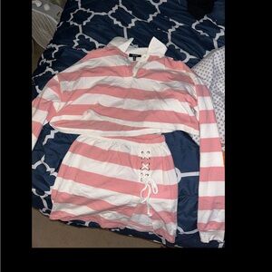 Poster girl two piece skirt and crop top set never worn